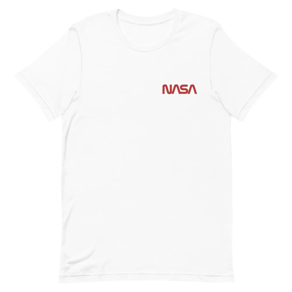 NASA Worm Embroidered  Unisex T-Shirt - Image 8