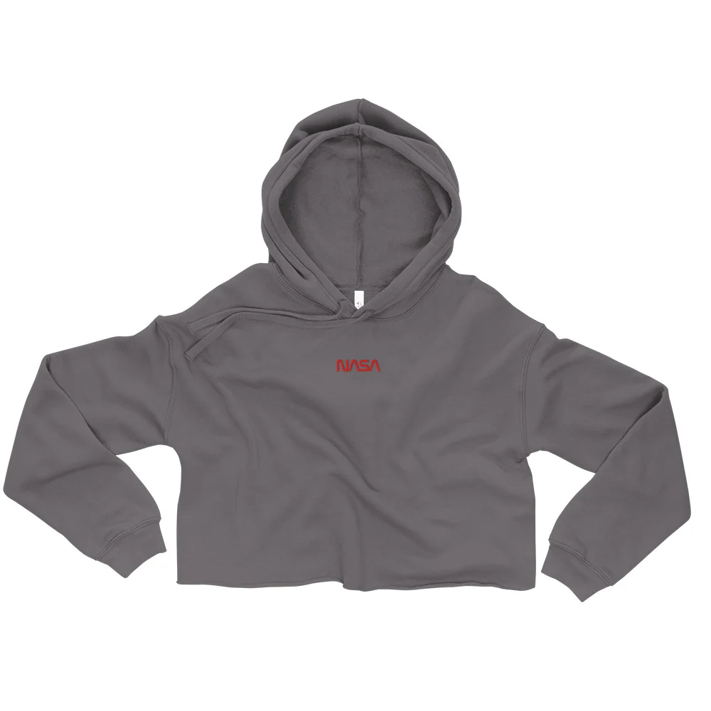 NASA Worm Ladies Crop Hoodie - Image 4
