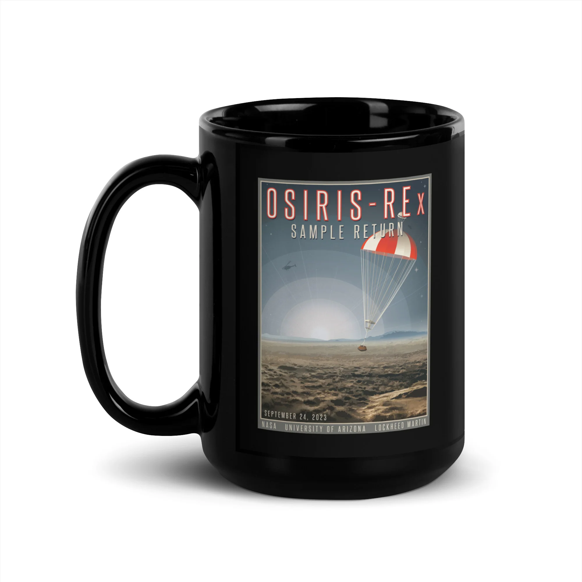 Osiris REx Black Glossy Mug - Image 3